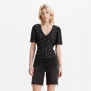 levi’s • dolores blouse in mineral ditsy caviar